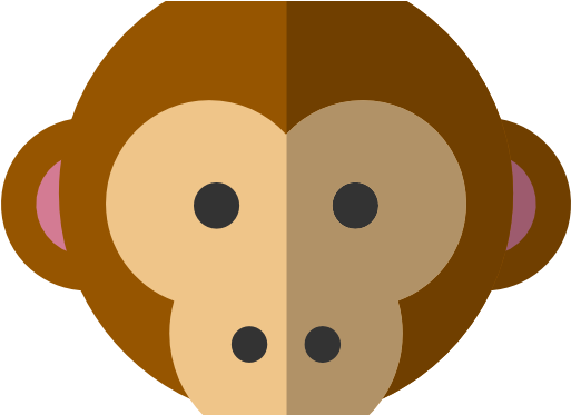 Monkey Face Clipart - Animal Icon (600x372)