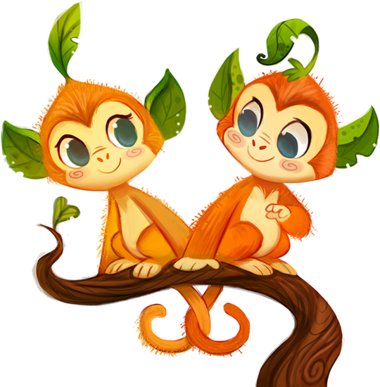 Singes,png,tubes - Drawing (600x652)