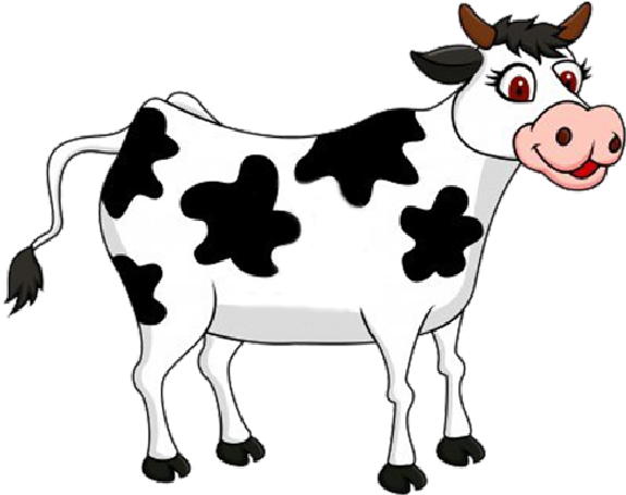 Cute Animated Cows - Cartoon Picture Of Cow (600x600)