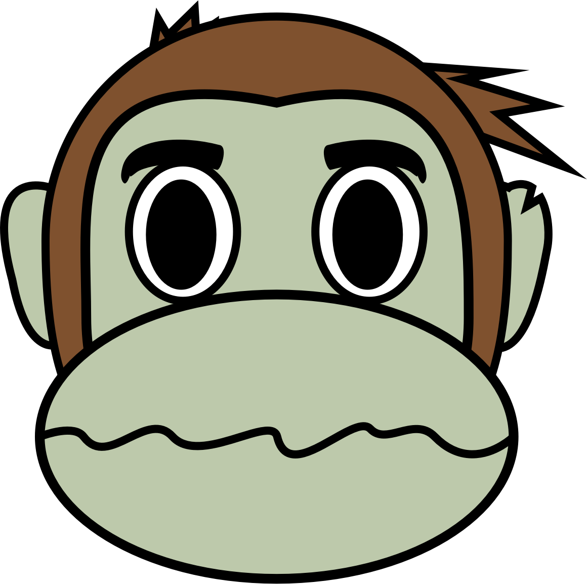 Clipart - - Zombie Monkey Emoji (1160x1154)