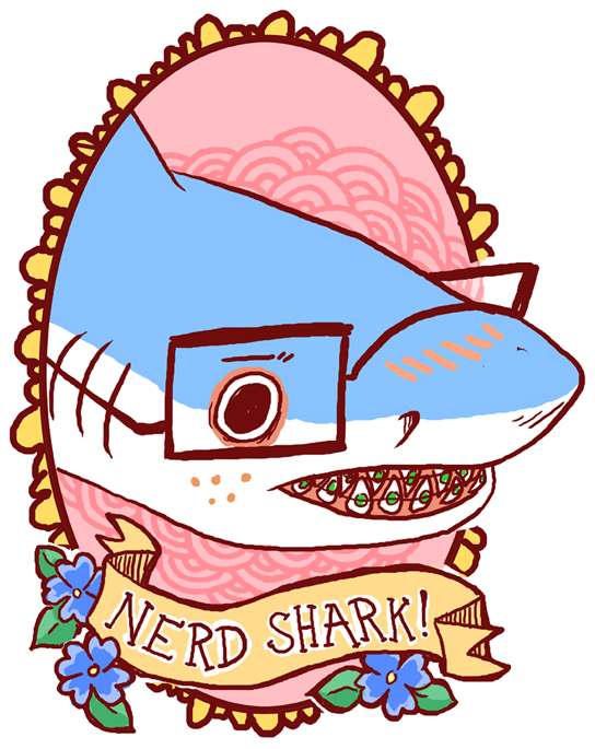 Nerd Shark - Png Shark (600x705)