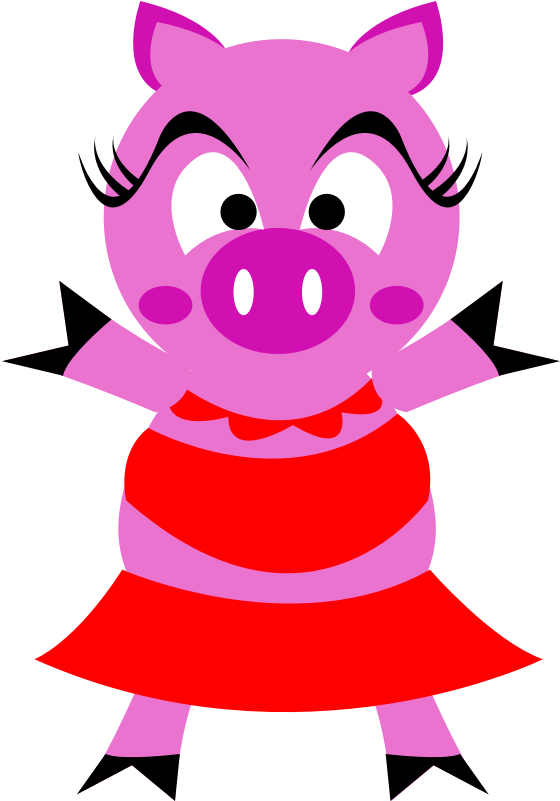 Porky Pig Cartoon Clip Art - Pig Women Cartoon (800x800)