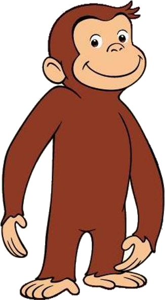 Curious George - George The Monkey Cartoon (600x600)