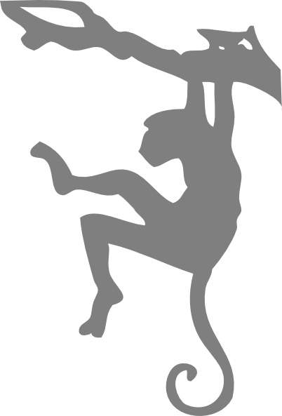 Monkey Silhouette Png (402x593)