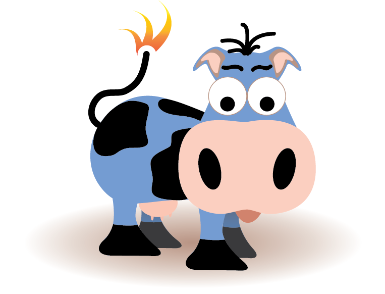 Join Us For Monthly Training At Blue Cow Hq - Blue Cow Cartoon (825x675)