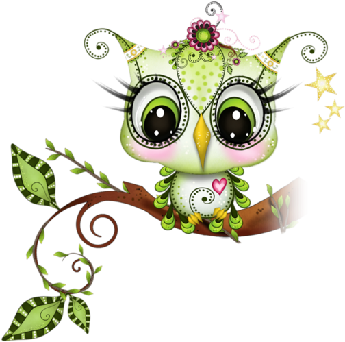 Bieennnvenueee Cheezzz Zéézééétee ♥ - Cute Owls New Cartoons By Inga Paltser (600x600)