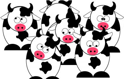 Cow Herd - Cartoon (482x269)