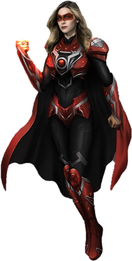 Supergirl Red Lantern By Gasa979 - Cw Supergirl Red Lantern (498x945)