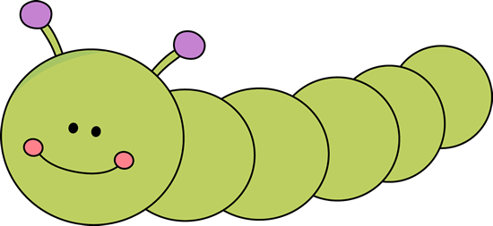 Cute Clipart Images - Caterpillar Black And White (550x253)