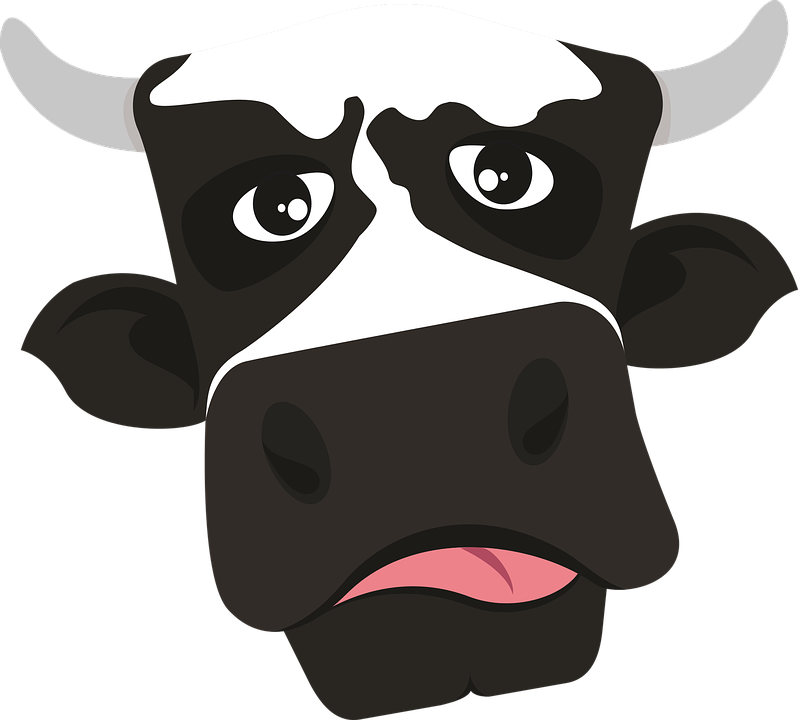 Animated Cow Pictures 11, - Vegan Animal Vector (798x720)