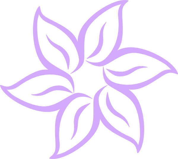 Purple Flower Clip Art At Clker - Easy To Draw Flowers (600x536)