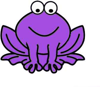 Purple Frog Clipart - Frog Clip Art Purple (540x380)