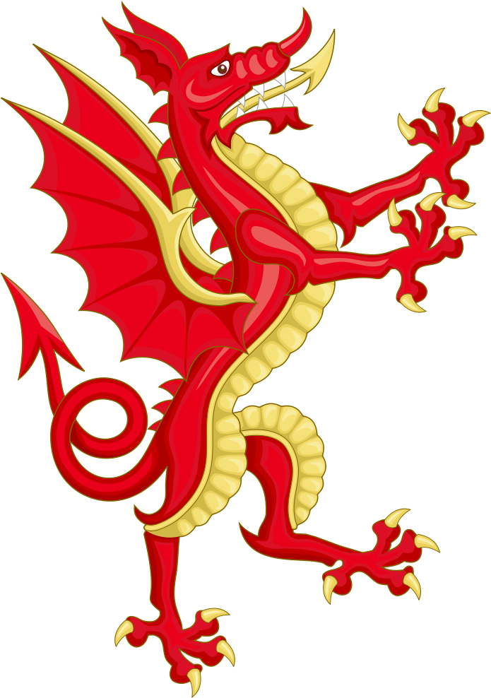 Welsh Dragon Clip Art Medium Size - Wales Coat Of Arms (1095x1024)