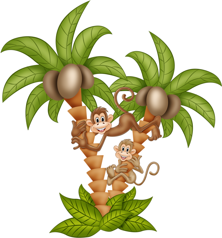 Digital Image, Funny Monkeys, Classroom Decor, Palms, - Digital Image, Funny Monkeys, Classroom Decor, Palms, (751x800)