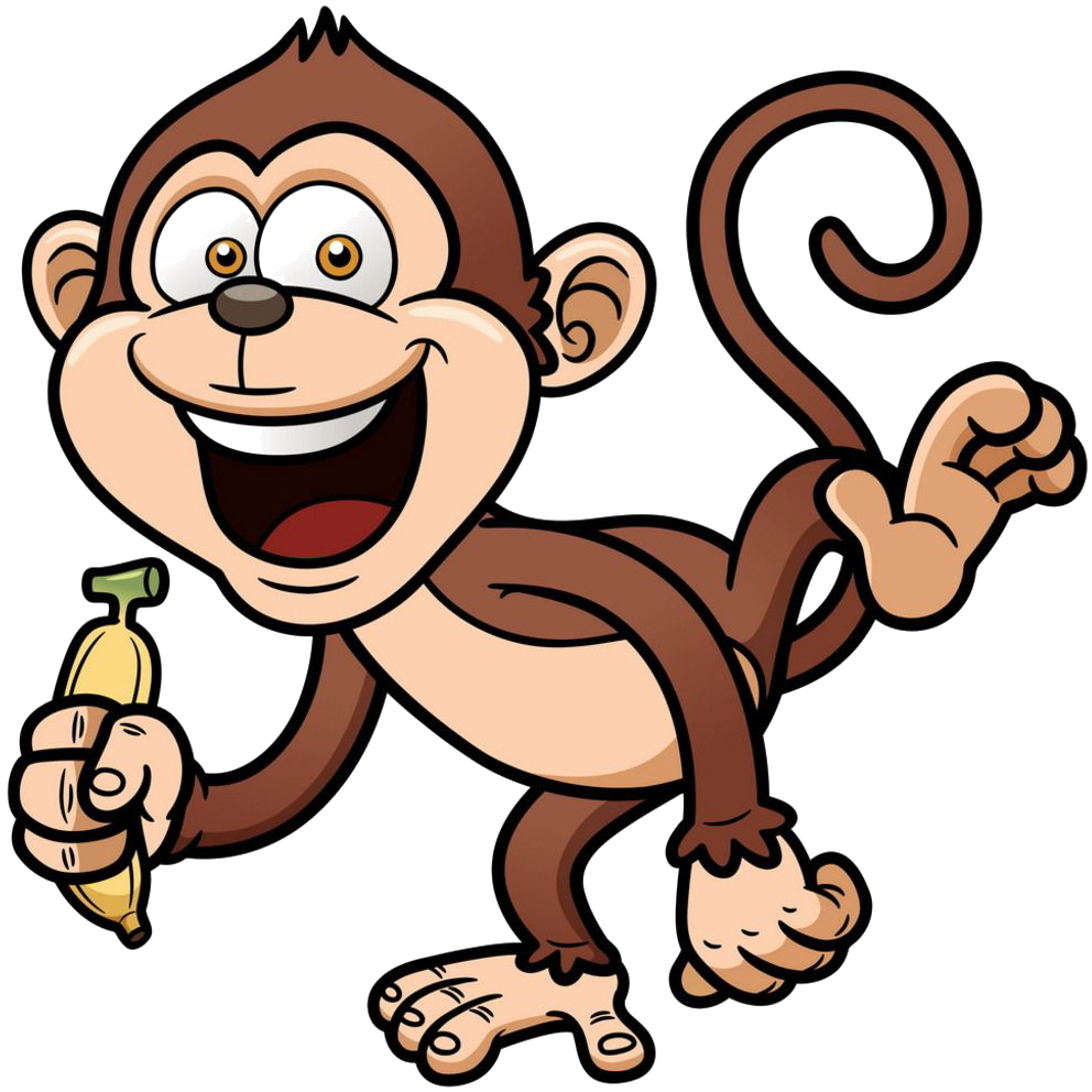 Cartoon Monkey Clip Art - Year Of The Monkey 2017 (1024x1024)