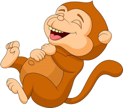 Cartoon Baby Monkey - Funny Cartoon Monkey (400x400)