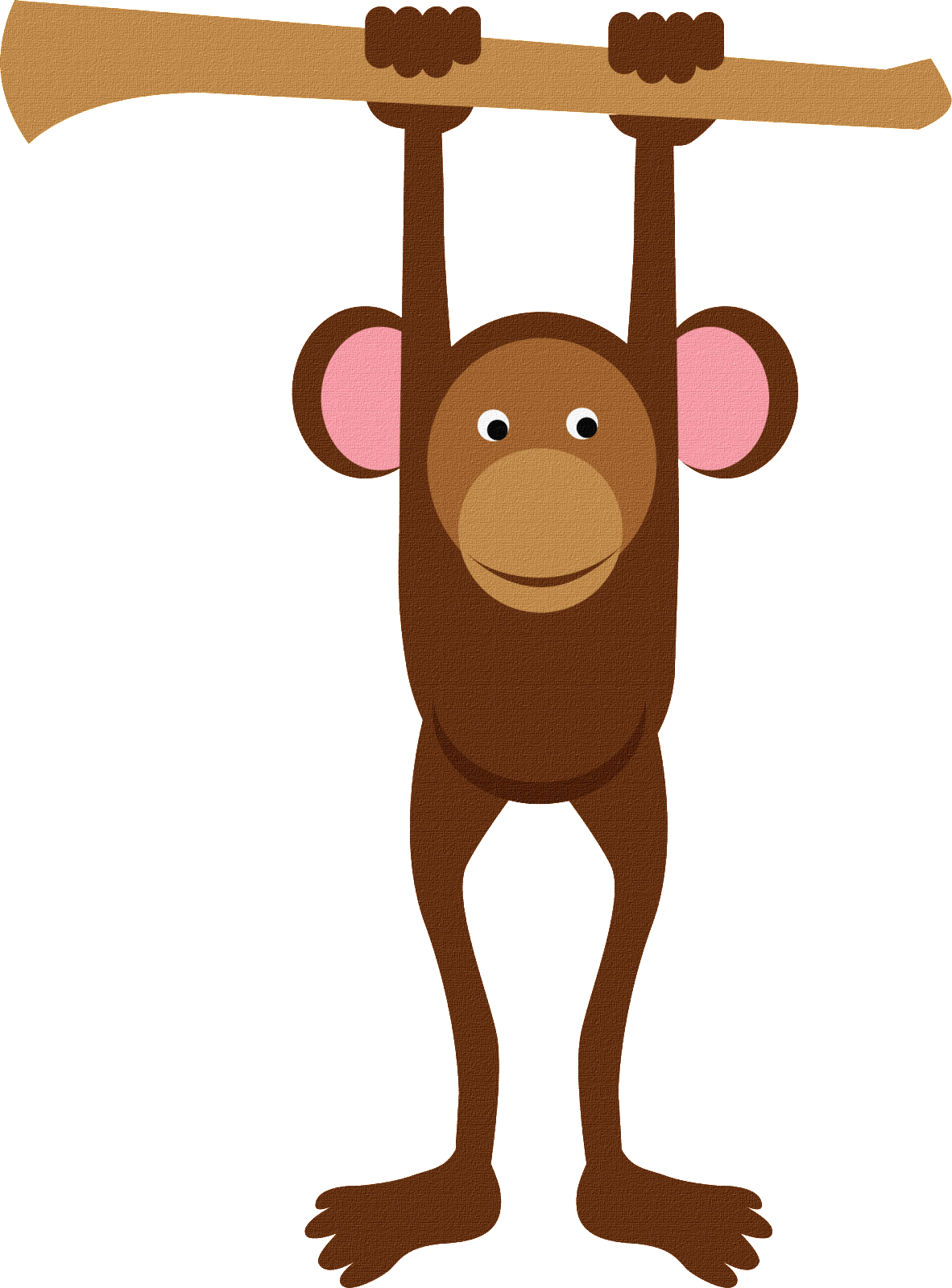 Baby Monkeys Baby Shower Clip Art - Monkey Hanging From Tree (1182x1599)