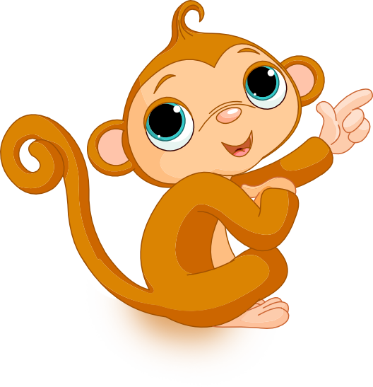 Monkey Cute Png - Monkey Png (528x547)