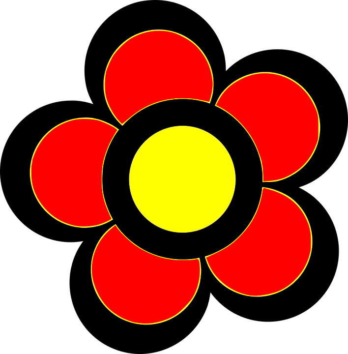 Red Flower Clip 20, Buy Clip Art - Flower Pictures To Color (708x720)