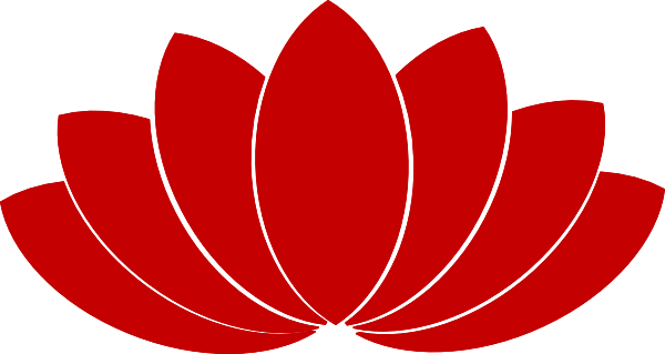 Red Flowers Clipart Widescreen Wallpaper - Red Lotus Clip Art (600x319)
