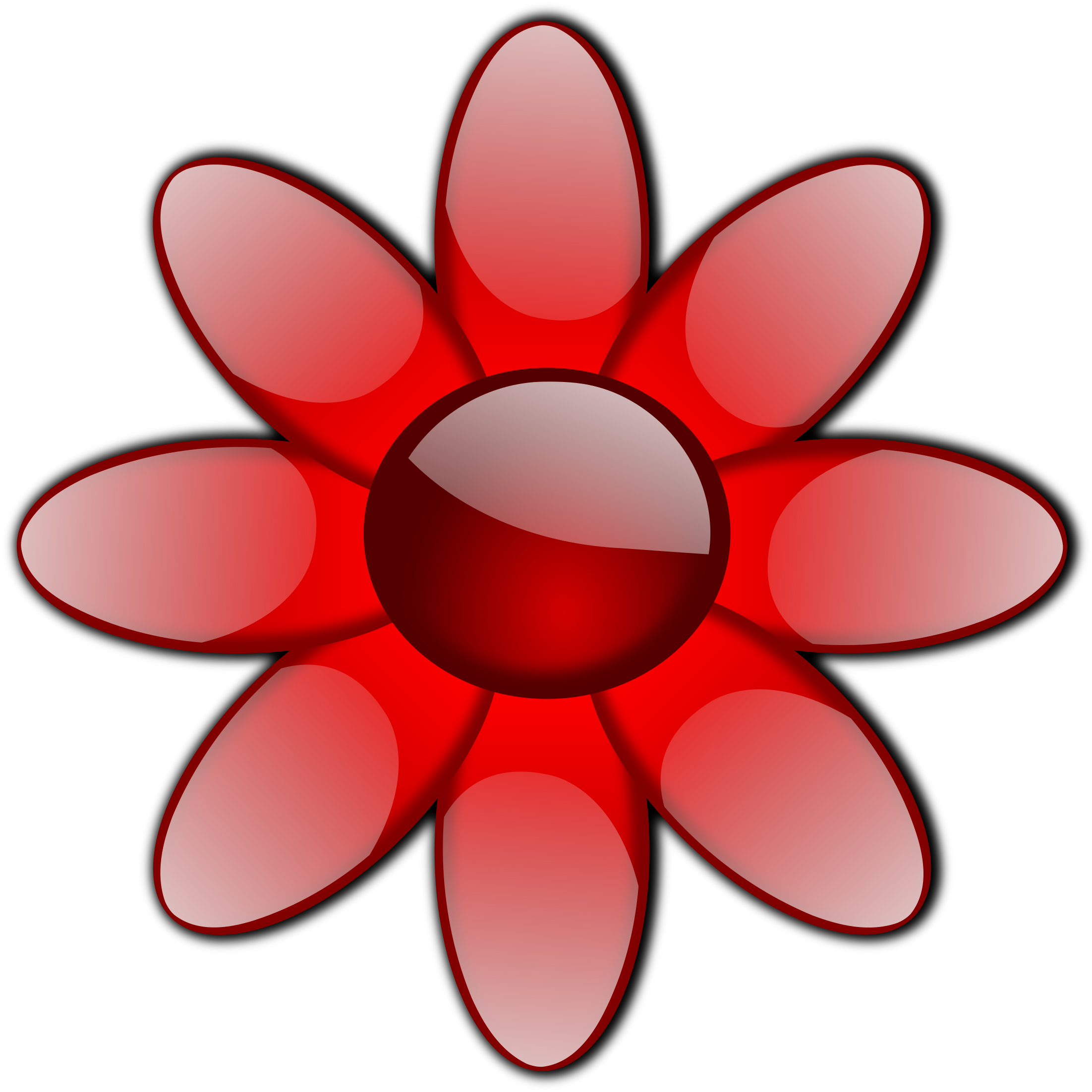 Red Flower Clipart Transparent Pencil And In Color - Flowers Clip Art (2369x2400)
