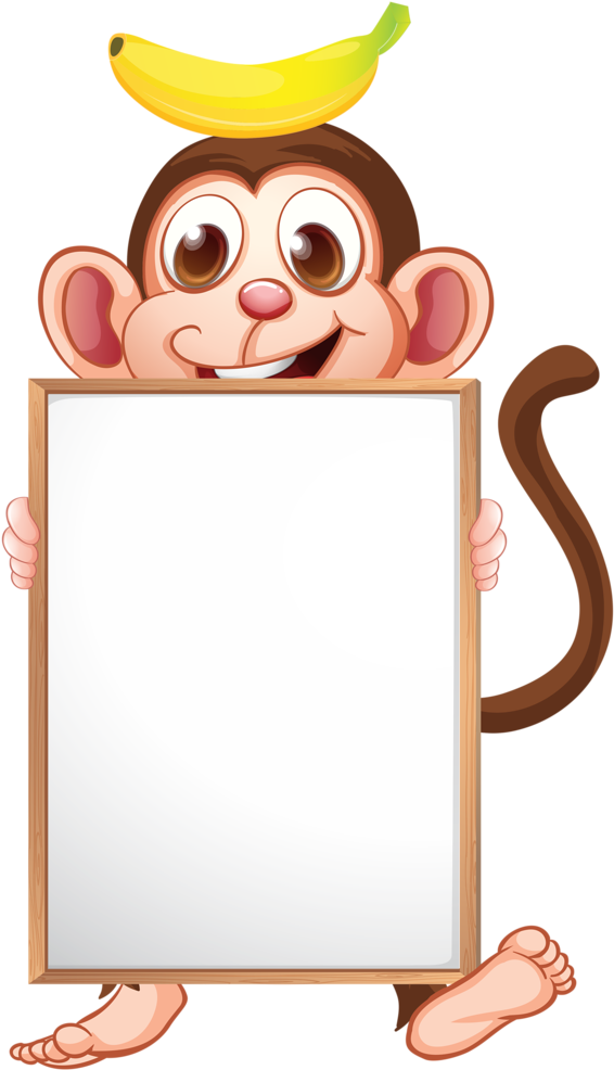 Monkey Craftsclip Art Schoolborder - Name Tag Template Animals (625x1024)