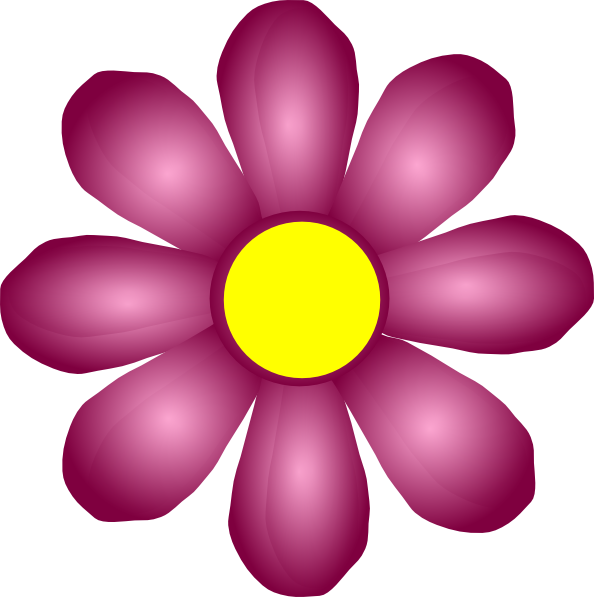 This Free Clip Arts Design Of Red Flower - Clip Art (594x597)
