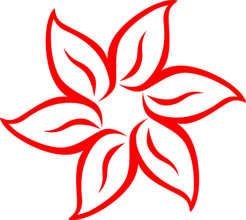 Red Flower Clip 22, Buy Clip Art - Flower Clipart (805x720)