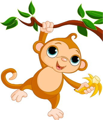 Cute Baby Monkey Clip Art Images - Monkey Clipart No Background (400x400)
