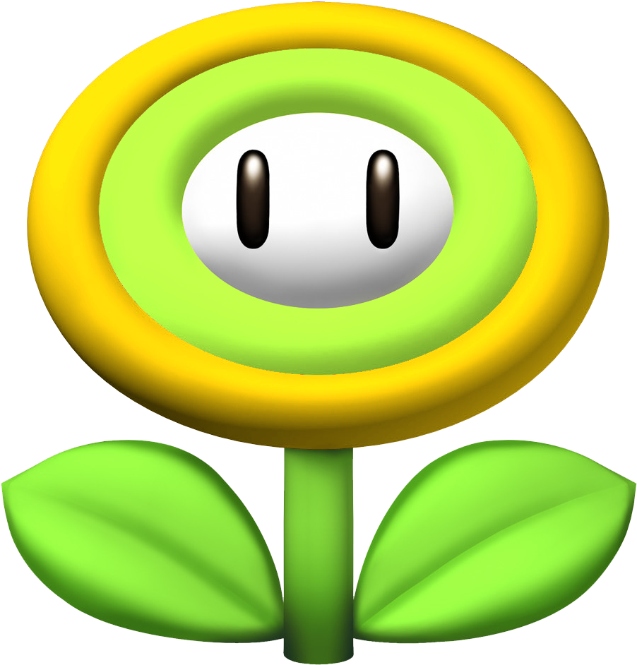 Free Coloring Pages Of Flower Mario - New Super Mario Bros Wii Ice Flower (1000x1000)