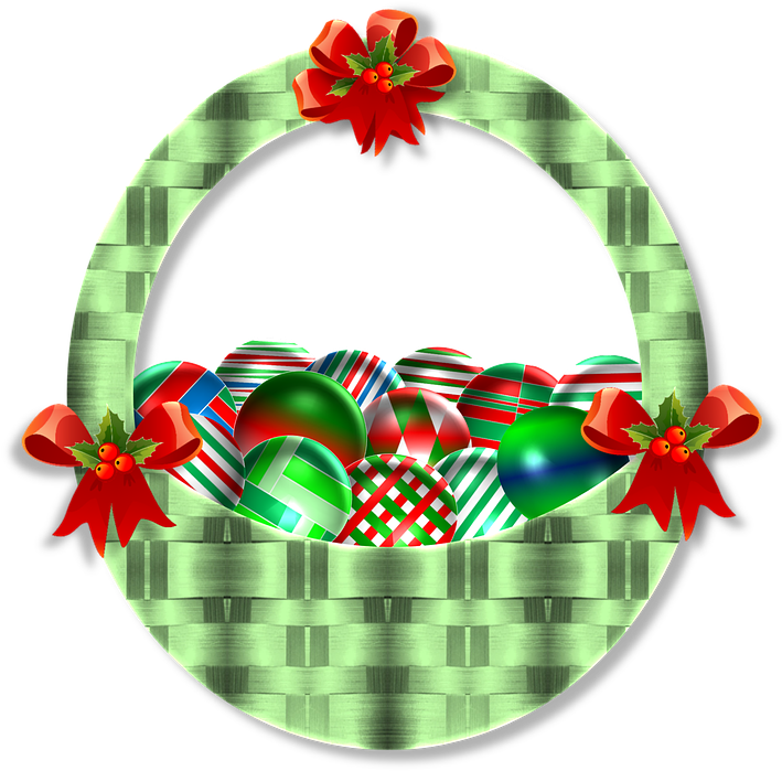 Daffodil Wreath Cliparts - Cesta De Natal Em Png (720x720)