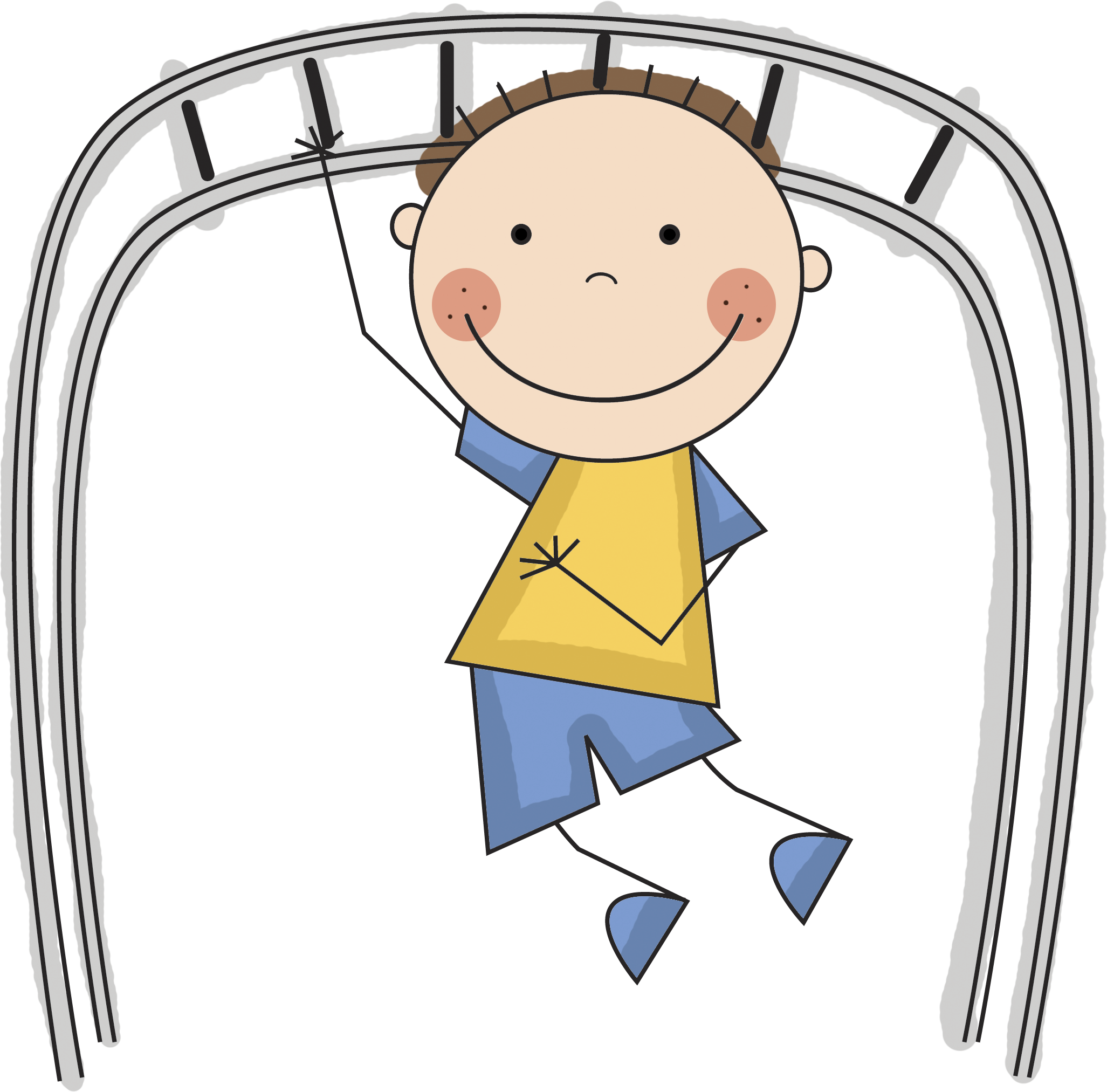 Boy Monkey Bars - Scrappin Doodles School Clipart (2053x2025)