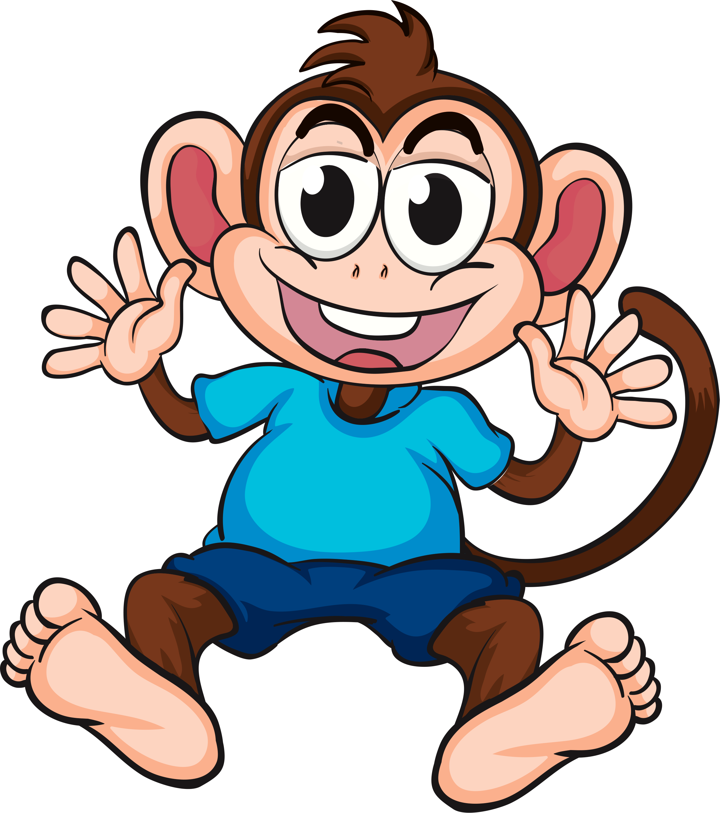 Chimpanzee Monkey Cartoon Clip Art - Chimpanzee Monkey Cartoon Clip Art (2483x2803)