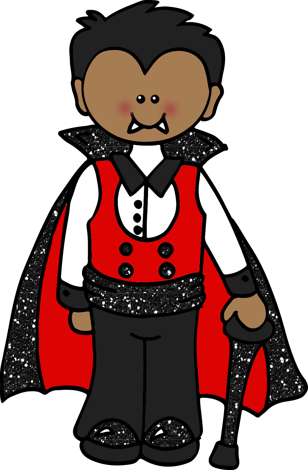 Creative Playground October - Cute Dracula Clip Art (980x1495)