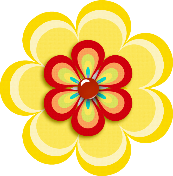 Ab - Clip Art Fiesta Flower (665x677)