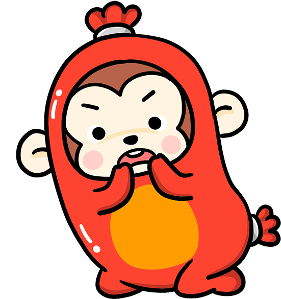 Monkey Cartoon Clip Art - Surprise (600x629)
