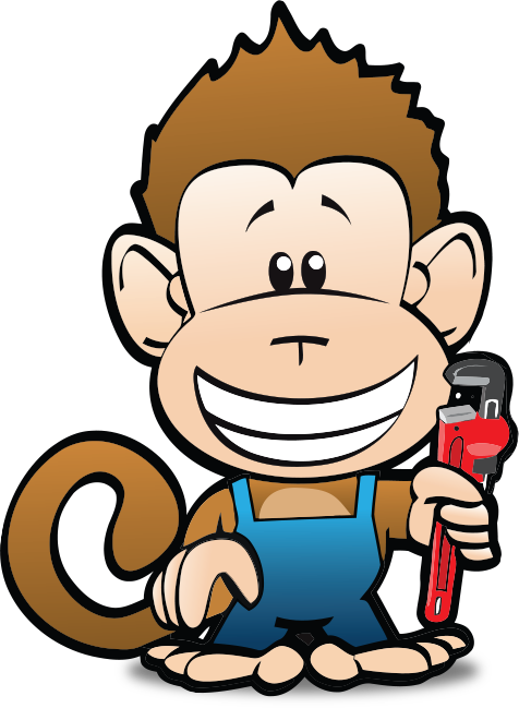 Learn More About Us Monkey Wrench Plumbing Logo - Monkey Plumbing (476x649)