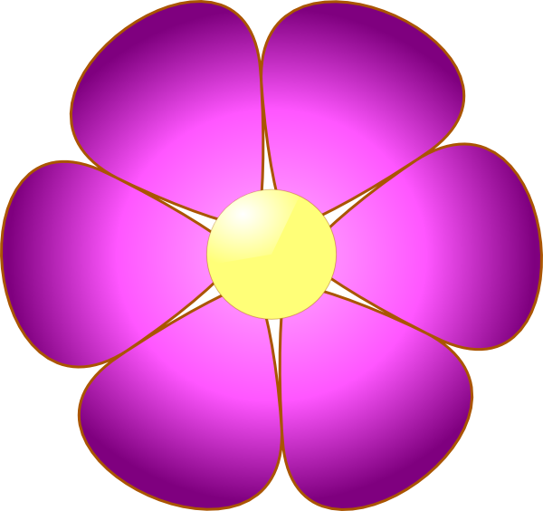Flowers Clip Art Violet (600x564)