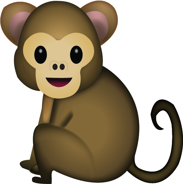 Download Ai File - Full Body Monkey Emoji (640x640)