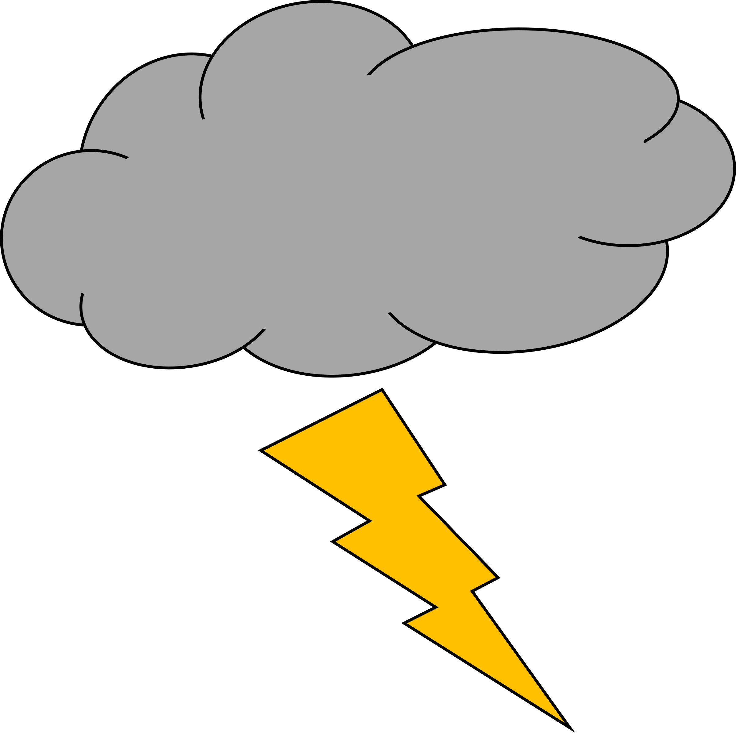 Day 16- My Phobias And Things I Am Scared - Thunder And Lightning Clipart (2408x2400)