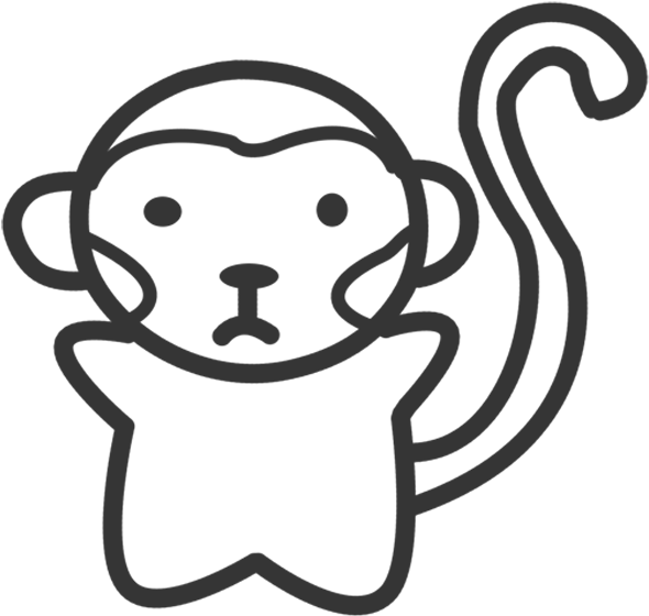 Monkey Business - Line Art (600x600)