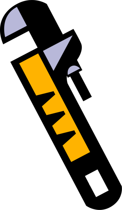 Vector Illustration Of Monkey Wrench Pipe Wrench Or - Vector Illustration Of Monkey Wrench Pipe Wrench Or (406x700)