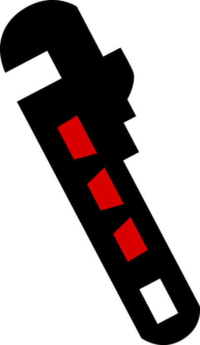 Vector Illustration Of Monkey Wrench Pipe Wrench Or - Vector Illustration Of Monkey Wrench Pipe Wrench Or (406x700)