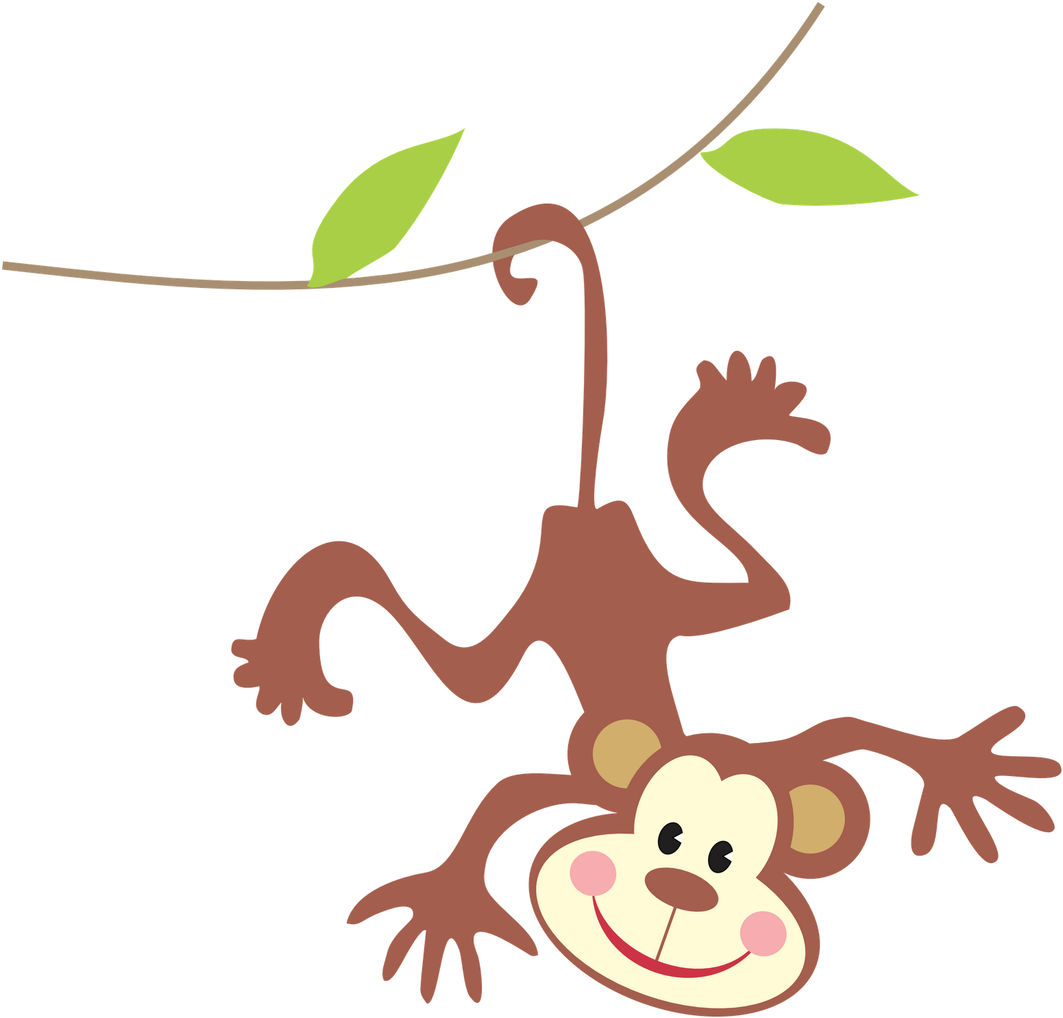 Hanging Monkey Clipart Clipart Panda Free Clipart Images - Обезьяна Рисунок Гиф (1600x1600)