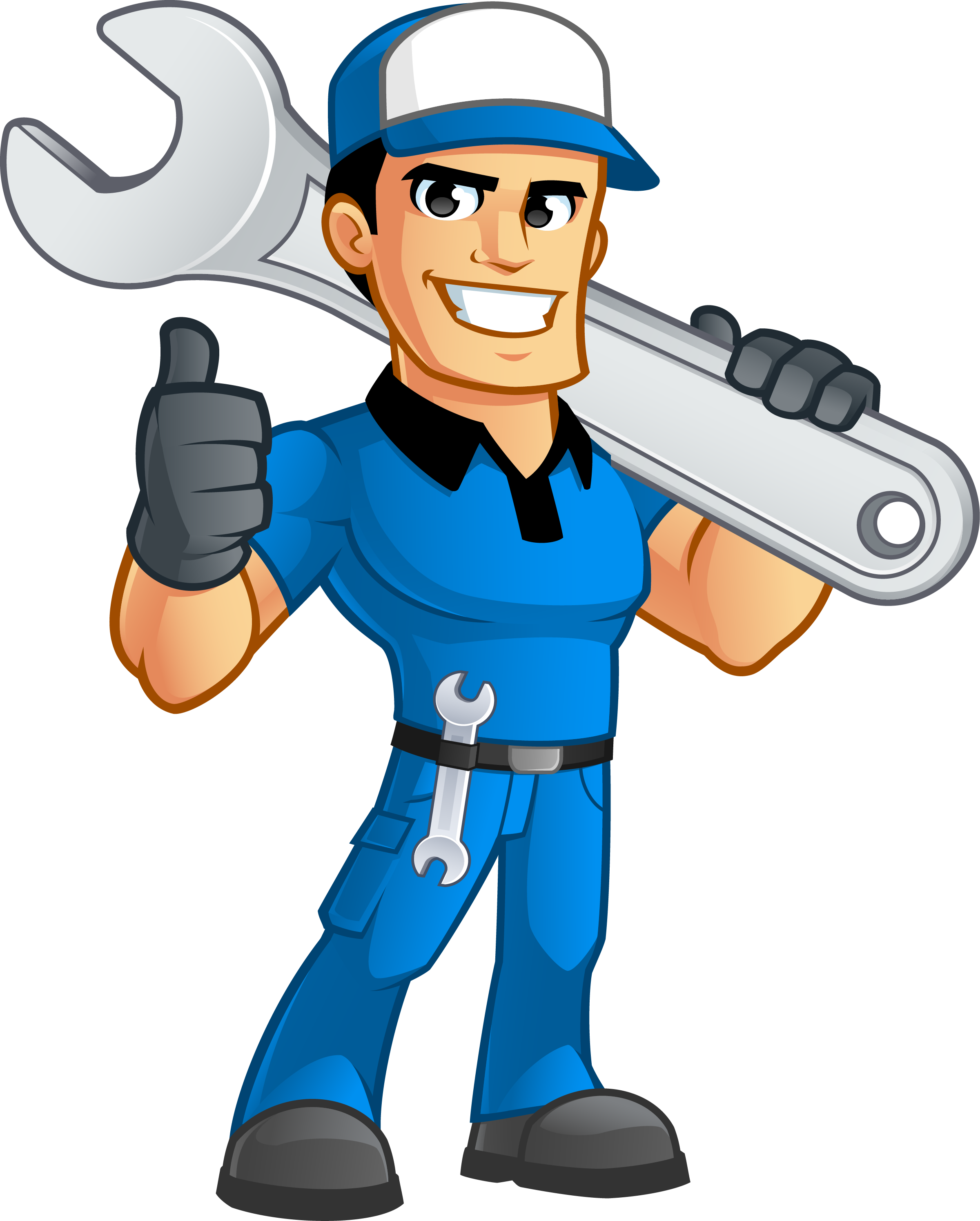 Sump Pump Repairs - Mechanic Cartoon (2400x2990)