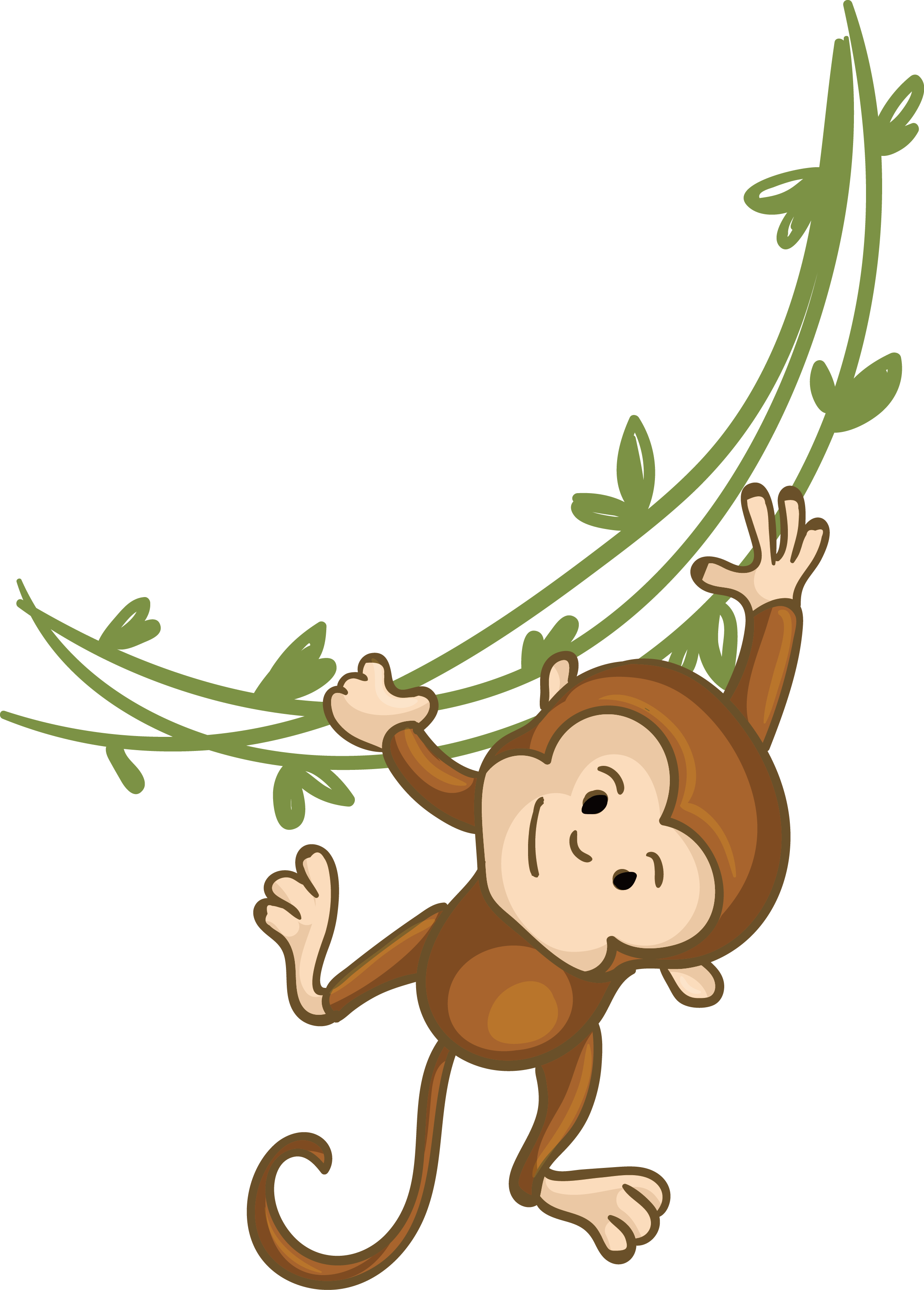 Monkey Clip Art - Cute Cartoon Monkey Png (2294x3202)