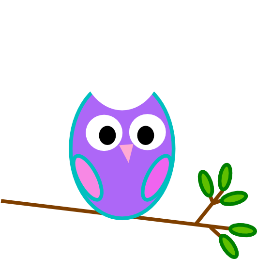 Purple Owl Clip Art - Owl Clip Art (600x533)
