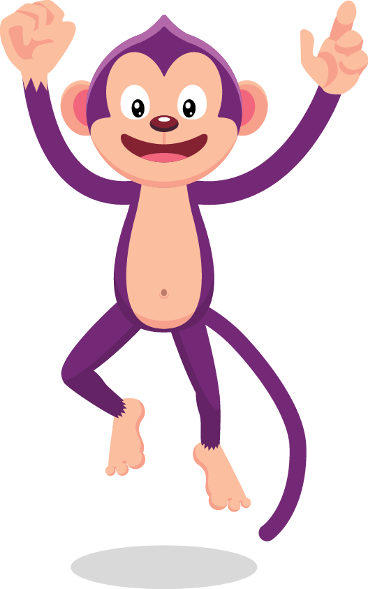 Jump - Jumping Monkey Transparent Clipart (527x843)