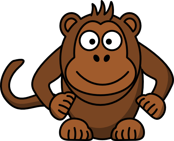 Mono Clip Art - Cartoon Monkey (600x486)