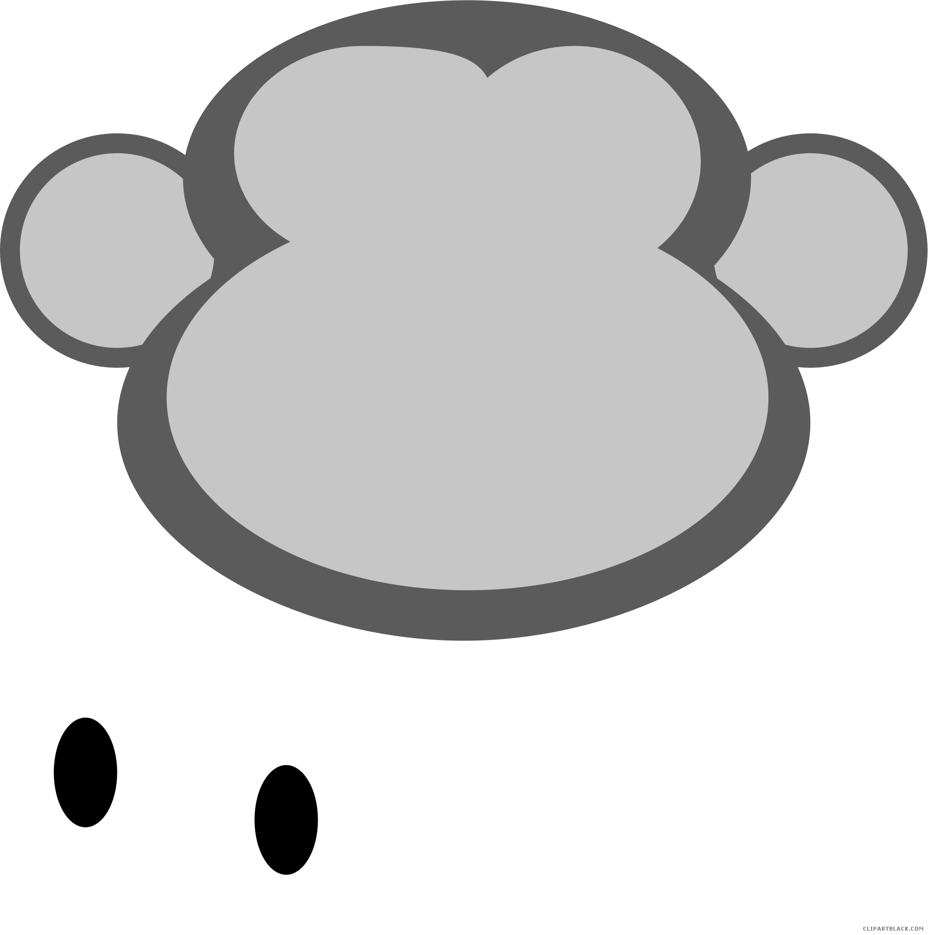 Monkey Animal Free Black White Clipart Images Clipartblack - Monkey Animal Free Black White Clipart Images Clipartblack (1907x1921)